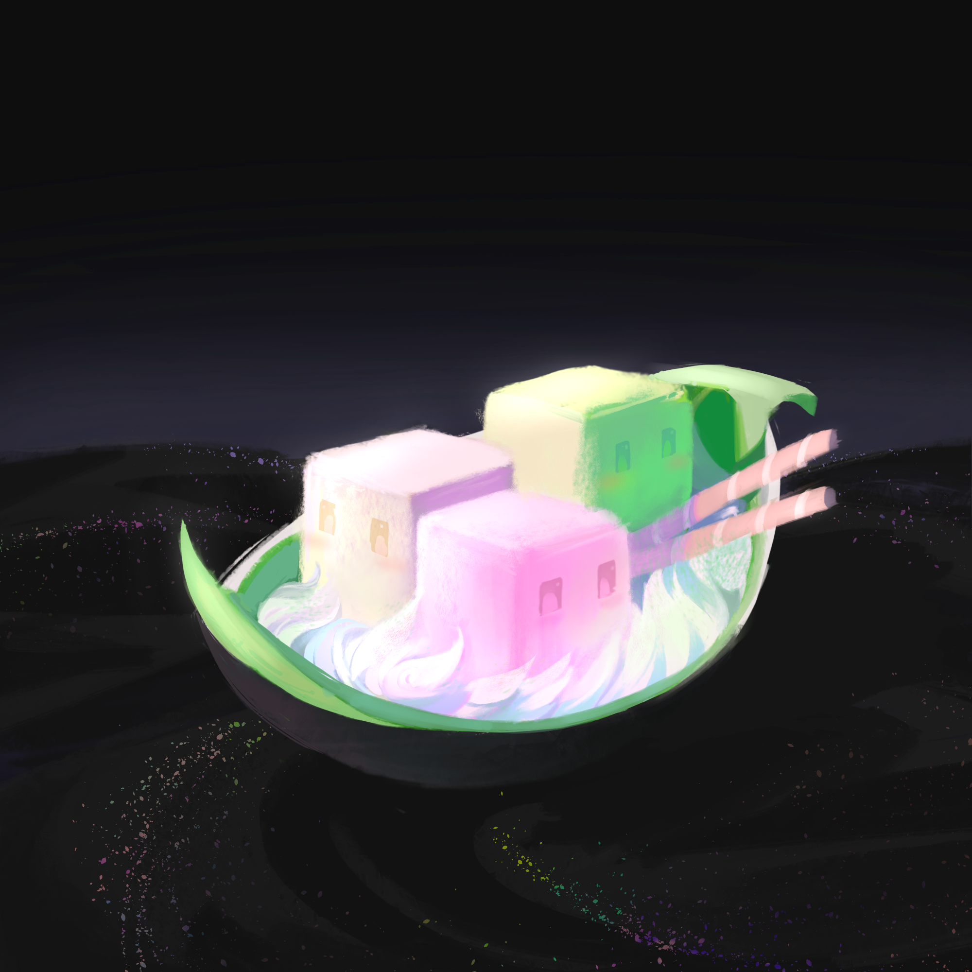 Kedama Tricolor Ice Cream